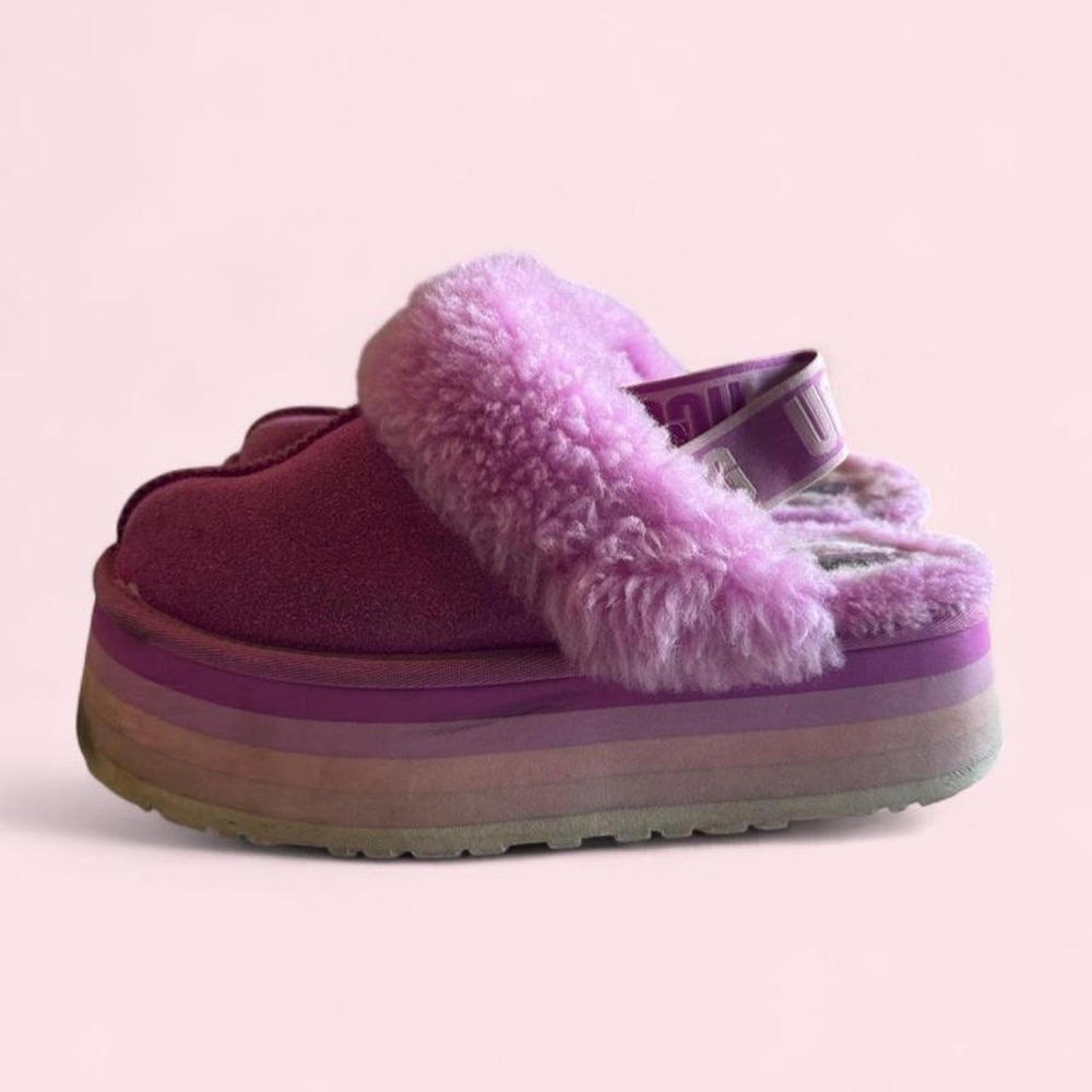 UGG Disquette Platform Slippers — Pink, Size US 7